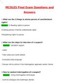 MCOLES Final Exam 2026 Actual with Questions & Answers &lpar;Latest 2026 &sol; 2027 Update&rpar; 100&percnt; Guarantee Pass &lpar;Verified Answers&rpar;