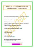 WGU C214 EXAM QUESTIONS AND ANSWERS 100&percnt; PASS 2026&sol;2027