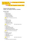 The Language of Medicine 12th Edition Test Bank by Chabner &vert; All Chapters &vert; Latest 2024