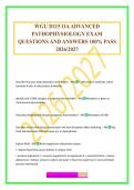 WGU D115 OA ADVANCED PATHOPHYSIOLOGY EXAM QUESTIONS AND ANSWERS 100&percnt; PASS 2026&sol;2027