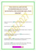WGU D115 OA ADVANCED PATHOPHYSIOLOGY EXAM QUESTIONS AND ANSWERS 100&percnt; PASS 2026&sol;2027