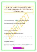 WGU D115 OA STUDY GUIDE UNIT 2 EXAM QUESTIONS AND ANSWERS 100&percnt; PASS 2026&sol;2027