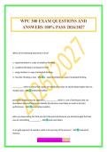 WPC 300 EXAM QUESTIONS AND ANSWERS 100&percnt; PASS 2026&sol;2027