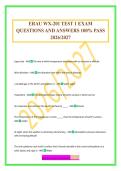 ERAU WX-201 TEST 1 EXAM QUESTIONS AND ANSWERS 100&percnt; PASS 2026&sol;2027