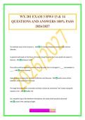 WX 201 EXAM 3 HW&num; 13 & 14 QUESTIONS AND ANSWERS 100&percnt; PASS 2026&sol;2027