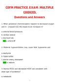 CEFM Multiple Choices Exam Practice Complete &lpar;Latest 2026 &sol; 2027&rpar;&colon; Most Comprehensive Qs & Ans - to Pass the Exam&comma; 100&percnt; Verified