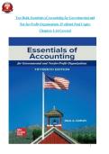 Essentials of Accounting for Governmental and Not-for-Profit Organizations &lpar;15th Edition&rpar; by Paul Copley &ndash; Test Bank &ndash; Chapters 1&ndash;14 Practice Questions with Answers