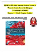 Olds&rsquo; Maternal-Newborn Nursing & Women&rsquo;s Health Across the Lifespan&comma; 11th Edition &ndash; Test Bank &lpar;Chapters 1&ndash;36&rpar; &ndash; Davidson