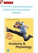 Essentials of Anatomy & Physiology &lpar;8th Edition&rpar; by Martini & Bartholomew &ndash; Test Bank &ndash; Chapters 1&ndash;20 &vert; 9780135203804&vert;  Practice Questions with Answers