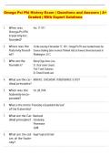 Omega Psi Phi History Exam &vert; Questions and Answers &vert; A&plus;   Graded &vert; With Expert Solutions 