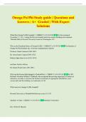 Omega Psi Phi Study guide &vert; Questions and  Answers &vert; A&plus;  Graded &vert; With Expert  Solutions 