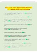 MSP Exam Prep &vert; Questions and Answers &vert;  A&plus;  Graded &vert; With Expert Solutions