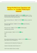 Omega Psi Phi Exam &vert; Questions and  Answers &vert; A&plus;  Graded &vert; With Expert  Solutions 