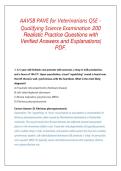 AAVSB PAVE for Veterinarians QSE - Qualifying Science Examination 200 Realistic Practice Questions with Verified Answers and Explanations&vert; PDF