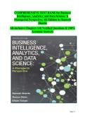 Comprehensive Exam Prep Guide &colon; Business Intelligence&comma; Analytics & Data Science &lpar;4th Edition&rpar; &ndash; Chapters 1&ndash;8 Test Bank &vert; Study and Exam Preparation Hub with Verified Questions & Detailed Answers