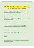 ORGB 364 Final Exam &vert; Questions and Answers &vert;  A&plus;  Graded &vert; With Expert Solutions