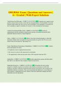 ORGB364 Exam &vert; Questions and Answers &vert;  A&plus;  Graded &vert; With Expert Solutions 
