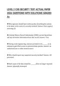 LEVEL 2 CJIS SECURITY TEST ACTUAL PAPER 2026 QUESTIONS WITH SOLUTIONS GRADED A&plus;