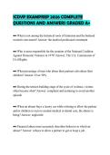 ICDVP EXAMPREP 2026 COMPLETE QUESTIONS AND ANSWERS GRADED A&plus;