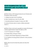 ICDVP EXAMINATION TEST 2026 QUESTIONS AND SOLUTIONS FULLY VERIFIED