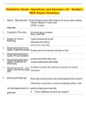 Pediatrics Exam &vert; Questions and Answers &vert; A&plus;  Graded &vert;  With Expert Solutions