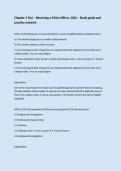 Chapter 4 Test &ndash; Becoming a Police Officer&comma; 2026 &ndash; Study guide and practice material