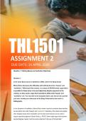 THL1501 Assignment 2 Semester 1 2026 - Due 24 April 2026