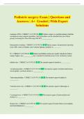 Pediatric surgery Exam &vert; Questions and  Answers &vert; A&plus;  Graded &vert; With Expert  Solutions