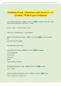 Pediatric Exam &vert; Questions and Answers &vert; A&plus;   Graded &vert; With Expert Solutions 