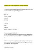 Critical Care Exam 1 Respiratory Practice Questions & Answers &vert; ICU Nursing Study Guide