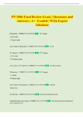 PN 2006 Final Review Exam &vert; Questions and  Answers &vert; A&plus;  Graded &vert; With Expert  Solutions 