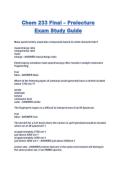 Chem 233 Final &ndash; Prelecture Exam Study Guide