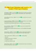 PN 2006 Exam &vert; Questions and Answers &vert; A&plus;   Graded &vert; With Expert Solutions 