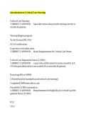 Introduction to Critical Care Nursing Practice Questions & Answers &vert; ICU Fundamentals Study Guide