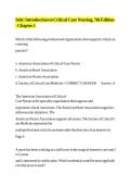 Sole Introduction to Critical Care Nursing 7th Edition Chapter 1 Summary & Practice Questions &vert; ICU Study Guide