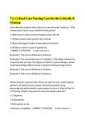 Critical Care Nursing&colon; Care of the Critically Ill Patient Study Guide & Practice Questions &vert; ICU Nursing Notes