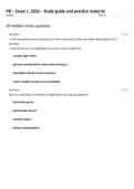 PD &ndash; Exam 1&comma; 2026 &ndash; Study guide and practice material