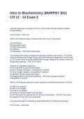 Intro to Biochemistry &lpar;MURPHY 301&rpar; CH 12 - 14 Exam 2