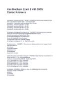 Kim Biochem Exam 1 with 100&percnt; Correct Answers