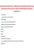 Galen Nur 155 Exam 1 Actual 2026 &sol; 2027 Questions with Verified Answers Grade A&plus; Guarantee