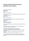 Murphy Rutgers BioChem Exam 3 Questions and Answers