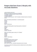 Rutgers BioChem Exam 2 Murphy with Accurate Solutions