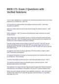 BIOD 171- Exam 2 Questions with Verified Solutions