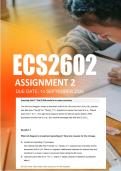 ECS2602 Assignment 2 Semester 2 2026 - Due 14 September 2026
