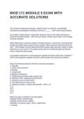 BIOD 171 MODULE 5 EXAM WITH ACCURATE SOLUTIONS