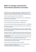 BIOD 171 Portage Learning Final Exam Review Questions & Answers
