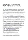 Portage BIOD 171 Microbiology Module 6 Exam Review-Graded A