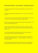 Police Systems Final Exam &ndash; Course Material &ndash; Complete Exam Content