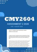 CMY2604 Assignment 2 2026 - Distinction &vert;  Due August 2026