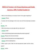 HESI A2 Version 1 & 2 Exam Actual 2026 &sol; 2027 Questions with Verified Answers Grade A&plus; Guarantee